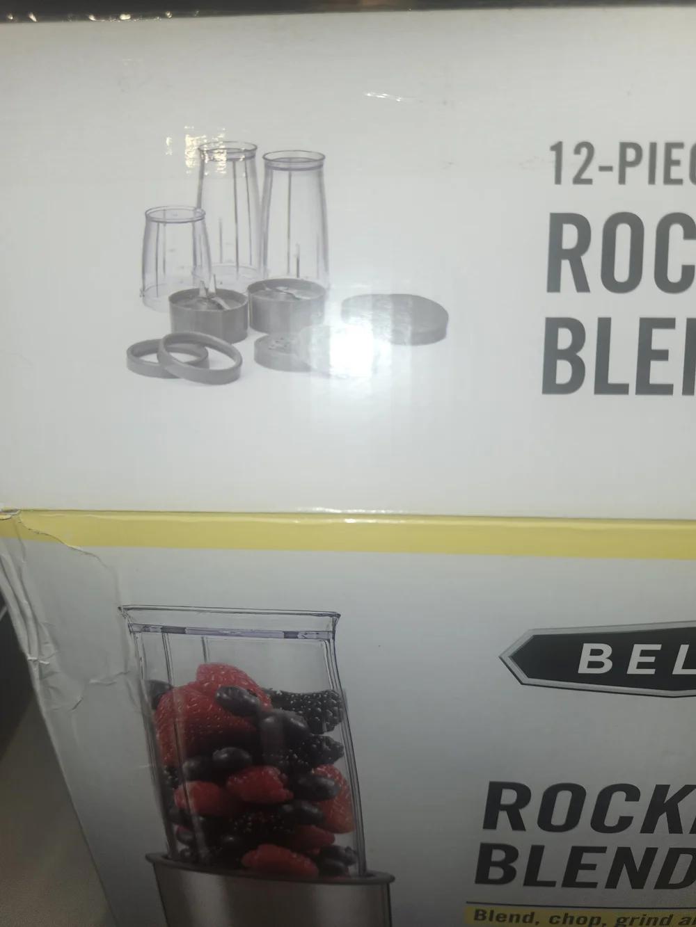 Bella Vita Rocket Blender - Silver with Clear Cup and Yellow Accent